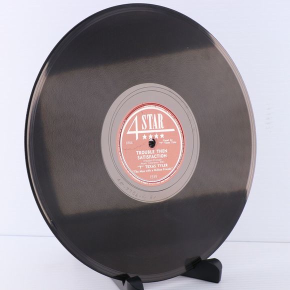 T. Texas Tyler Trouble Then Satisfaction / Solitaire 1950 10" 78 rpm Record 1539 - Picture 5 of 16